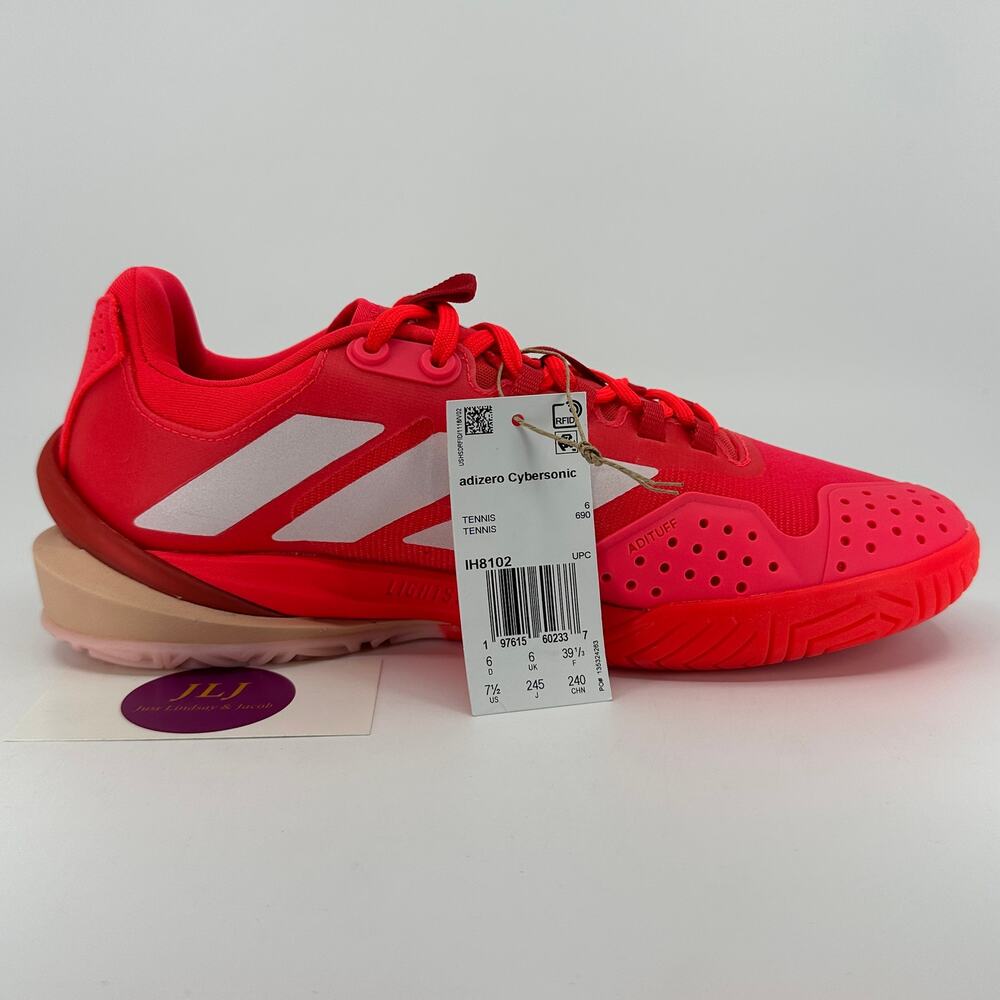 Adidas Women's Adizero Cybersonic Tennis Shoes 'Lucid Red' IH8102 Size 7.5 - Picture 7 of 11